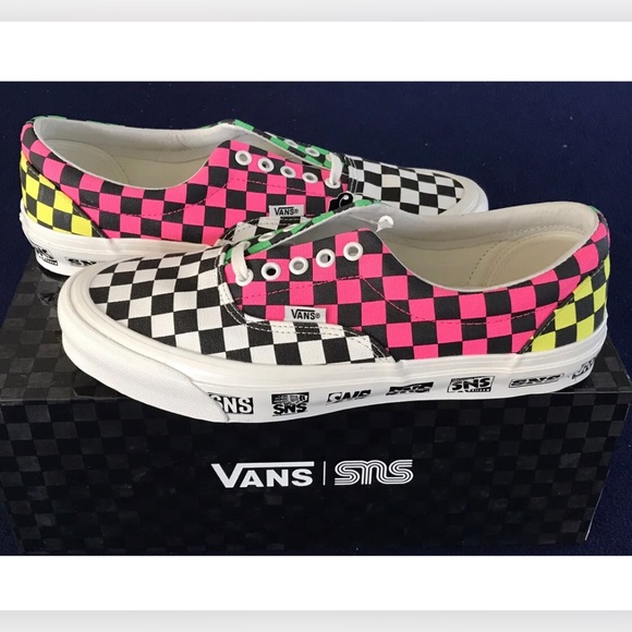VANS VAULT X SNS LIMITED EDITION RARE COLLAB OG ERA LX KNOCKOUT CHECK MENS 10.5 - Picture 4 of 16